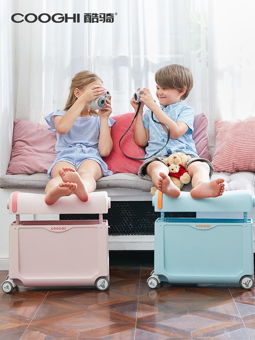 COOGHI酷骑儿童行李箱可坐可骑拉宝宝儿童旅行箱溜娃箱懒人拉杆箱 商品图2
