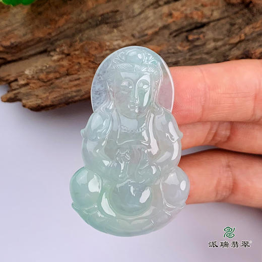 派瑞翡翠 翡翠观音 糯冰种 飘翠 商品图2
