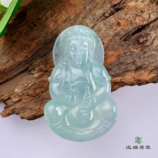 派瑞翡翠 翡翠观音 糯冰种 飘翠 商品图1