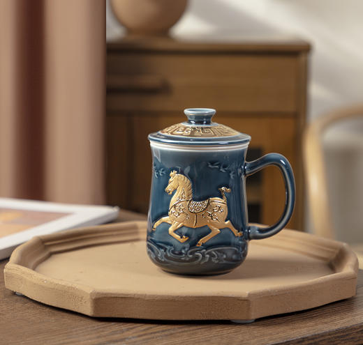 【马系列】盛世宝马三件杯 420ml 汉代汗血宝马 商品图2