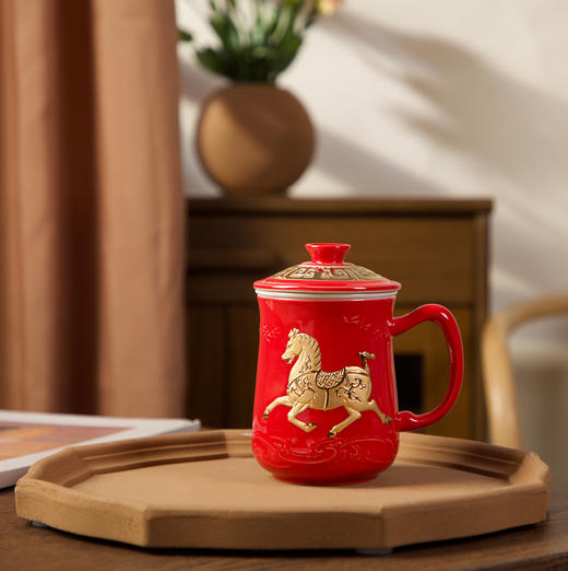 【马系列】盛世宝马三件杯 420ml 汉代汗血宝马 商品图1