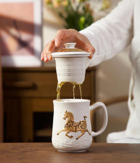 【马系列】盛世宝马三件杯 420ml 汉代汗血宝马