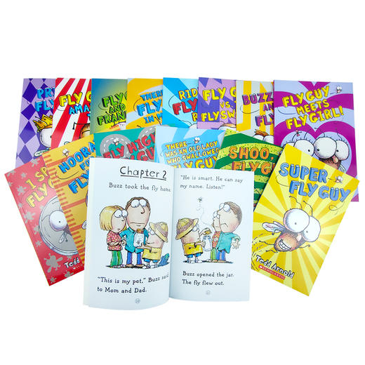 有音频 苍蝇小子 英文绘本原版进口 Fly Guy And Buzz 15册合集 全彩英语初级章节桥梁书 商品图4