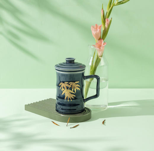 竹节三件杯（含茶漏）350ml 商品图3