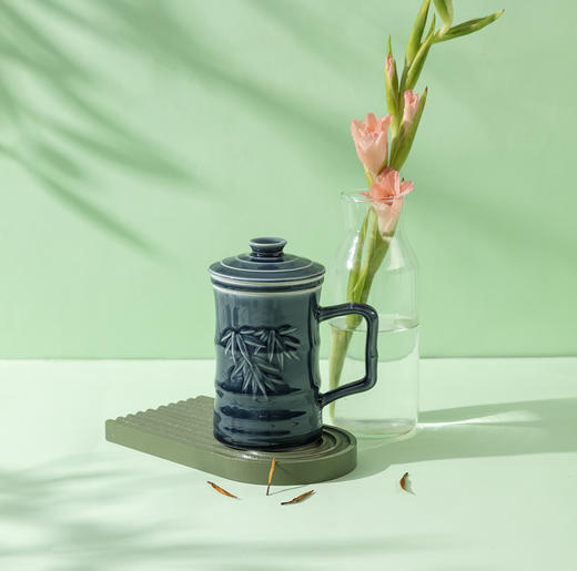 竹节三件杯（含茶漏）350ml 商品图1