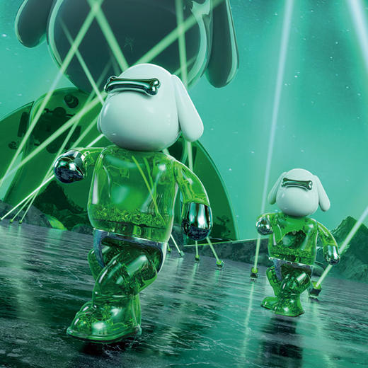 LEK ZAI 叻仔绿光少年潮玩公仔关节可动手办轻奢卡通装饰桌面摆件 商品图4