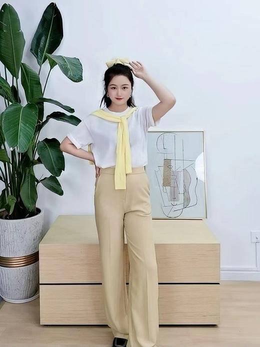 臣禾 【醋酸针织T恤】 圆领短袖上衣S211090722 商品图6