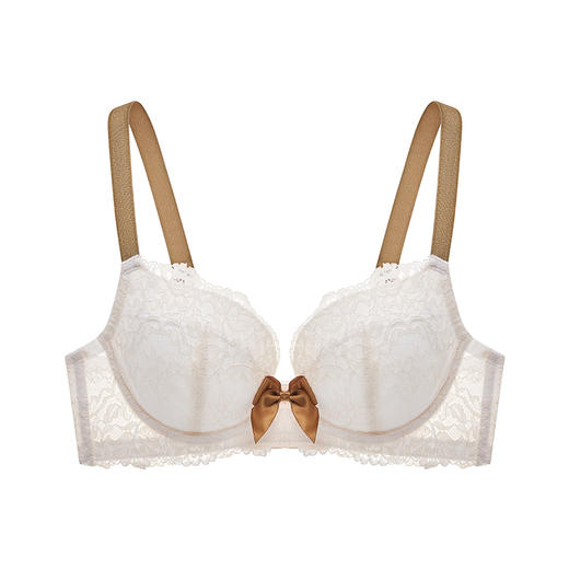 奶糖派大杯文胸告白分胸型4.0经典款撞色防下垂蕾丝上托大胸内衣 商品图6