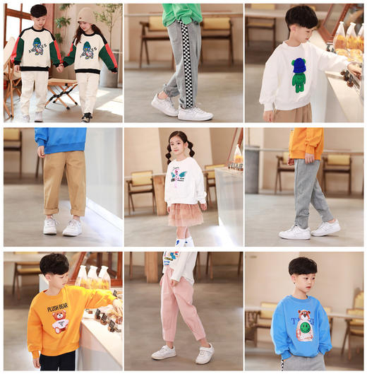 龙之涵春秋卫衣卫裤合集 全棉中大童时尚洋气爆款热卖 商品图0