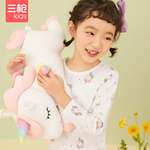 Threegun三枪 【舒肤薄棉】女童圆领儿童保暖内衣套装-29344D011 商品图8
