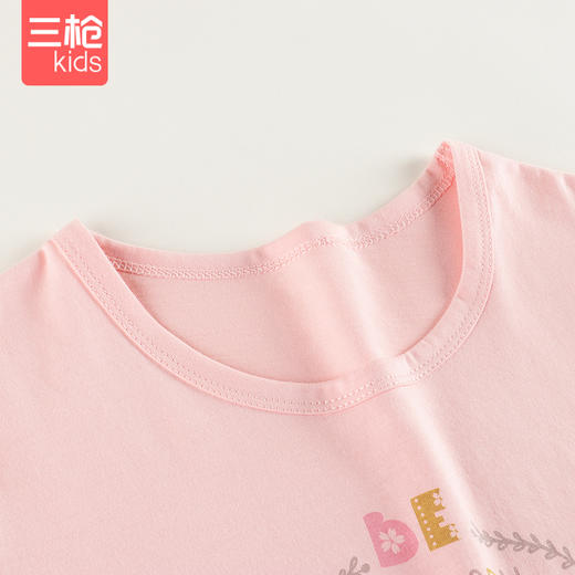 Threegun三枪 【舒肤薄棉】女童圆领儿童保暖内衣套装-29344D011 商品图3