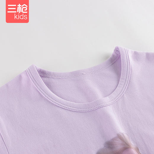 Threegun三枪 【舒肤弹力棉】女童圆领儿童长袖长裤内衣套装-2D302D011 商品图6