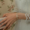 Oflye潮流饰品 猫眼石手链可调节抽拉式女高质感首饰轻奢小众设计精致闺蜜手饰品 商品缩略图0