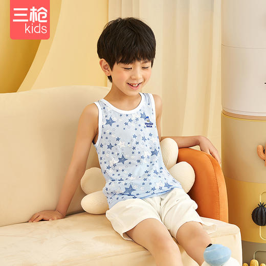 Threegun三枪 【莫代尔】男童/女童少儿打底儿童背心（两枚装）-3D055A011 商品图3