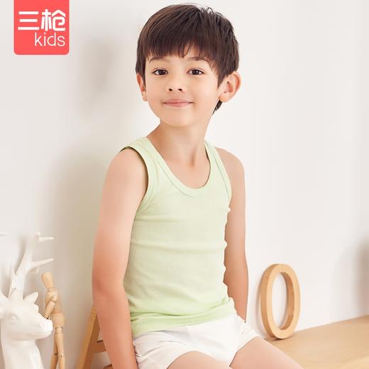 Threegun三枪 【舒肤棉】罗纹男童打底儿童背心（两枚装）-39131A011 商品图1