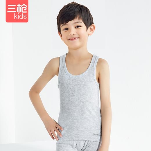 Threegun三枪 【舒肤棉】罗纹男童打底儿童背心（两枚装）-39131A011 商品图6