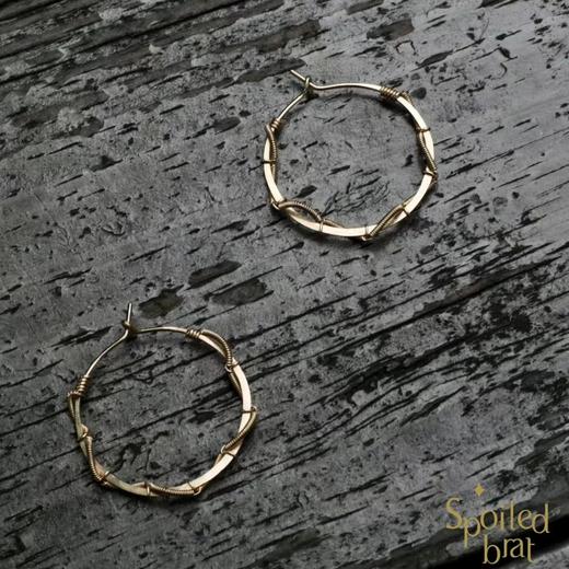 SpoiledBrat Jewelry金色缠绕耳圈 商品图2