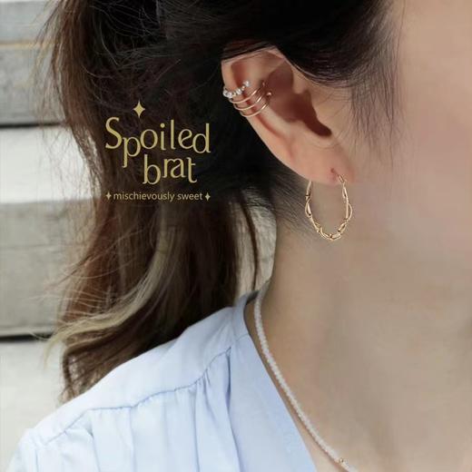 SpoiledBrat Jewelry金色缠绕耳圈 商品图3
