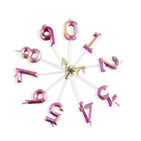 【幻彩粉紫色数字蜡烛】 只随蛋糕配送，不单独配送