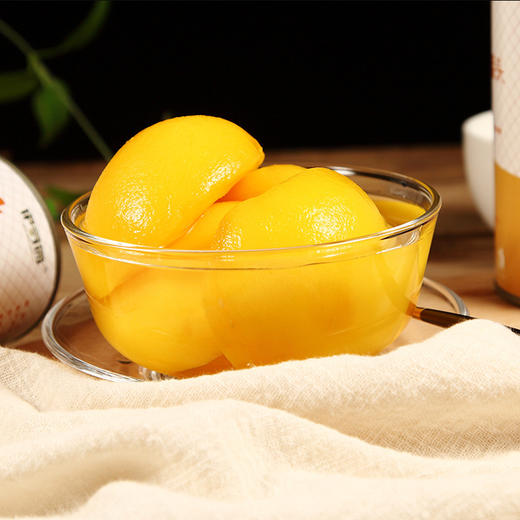 粹品沁采吃桃自由黄桃罐头425g/罐（425g*6礼盒） 商品图2