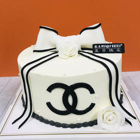 轻奢潮牌翻糖蝴蝶结创意蛋糕