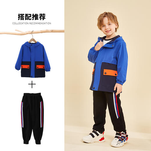 【米粒妈反季特卖】龙之涵加绒系列  加绒防风衣/卫衣/卫裤/夹棉防风衣合集  时尚 新颖 商品图13