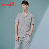 Threegun三枪 【水柔棉】翻领开襟短袖长裤男士家居套家居服-81657D911 商品缩略图1