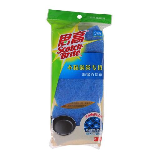 思高不粘锅类专用海绵百洁布3片装6233 商品图0