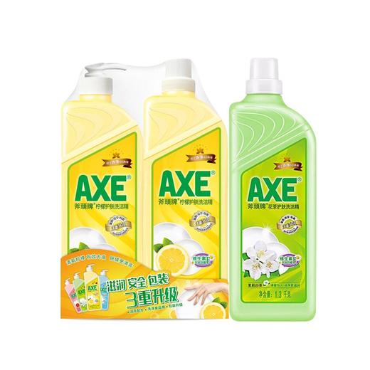 斧头柠檬洗洁精泵+补（三支装）3.9kg 商品图0