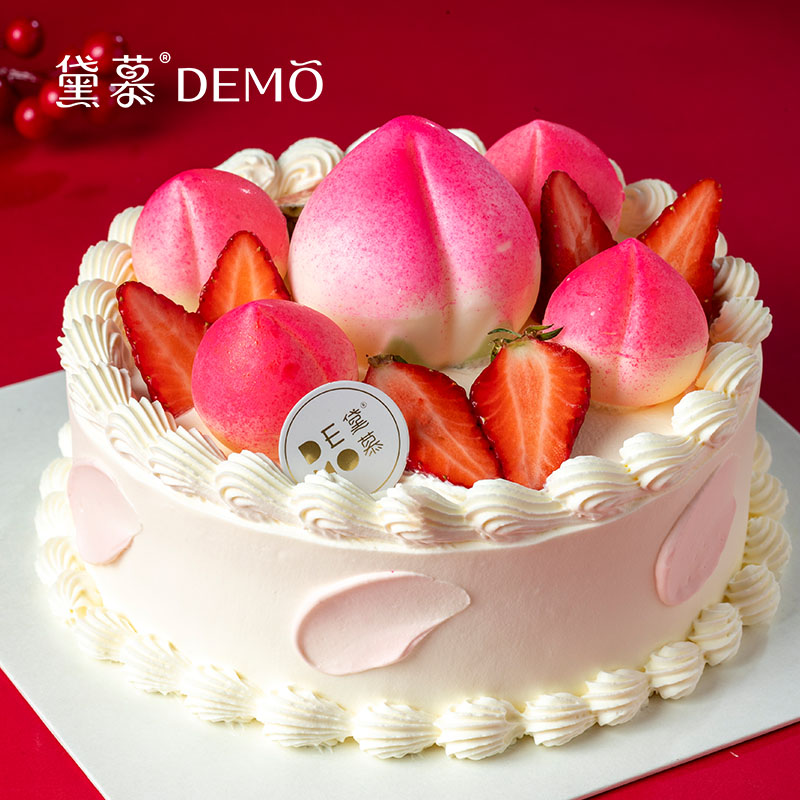 蟠桃贺寿·水果奶油蛋糕【如需外出请加购保温包】