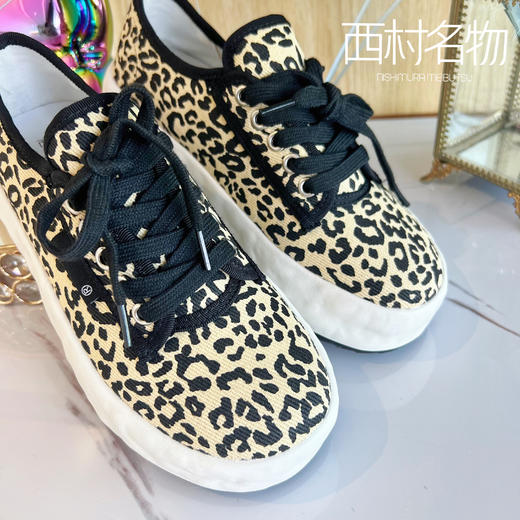 西村名物2022年初秋新款豹纹休闲板鞋帆布鞋10681 商品图1