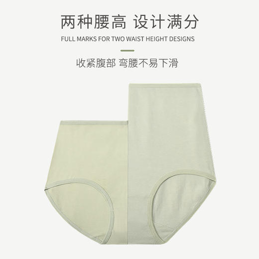 洁丽雅4条装中腰棉质内裤女亲肤舒适甜美透气女士内裤 商品图5