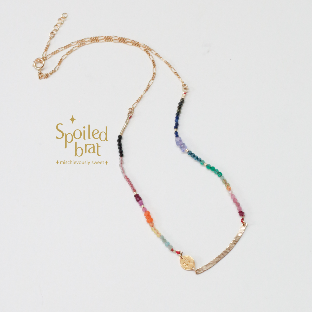 SpoiledBrat Jewelry  彩虹一字项链