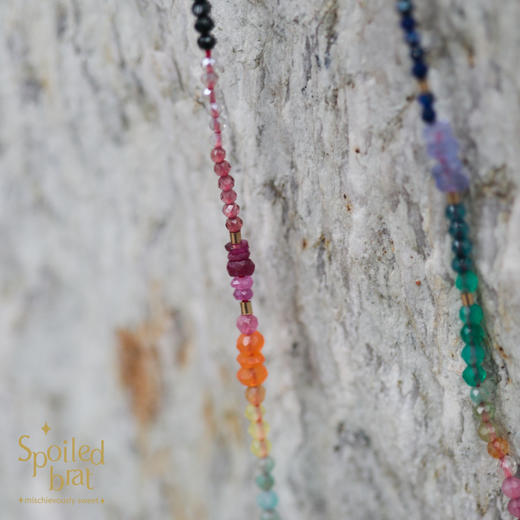 SpoiledBrat Jewelry  彩虹一字项链 商品图2