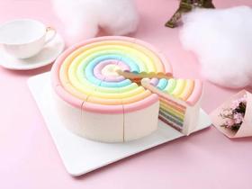 【彩虹芝士蛋糕】进口动物奶油蛋糕
