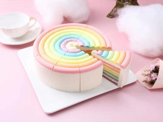 【彩虹芝士蛋糕】进口动物奶油蛋糕 商品图0