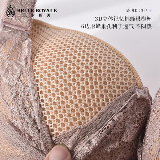 【秒杀品不退不换】皇家丽美厚款夏季有钢圈小胸显大聚拢调整型内衣WJ913-3 商品图3