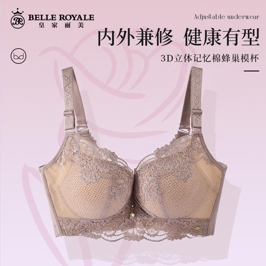 【秒杀品不退不换】皇家丽美厚款夏季有钢圈小胸显大聚拢调整型内衣WJ913-3 商品图0
