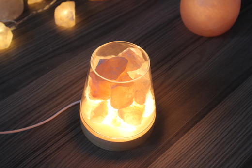 青光玻璃盐灯 高11cm直径7cm 商品图3