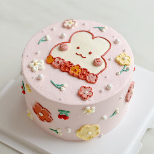 手绘花园兔兔 · 奶油霜蛋糕 商品图1