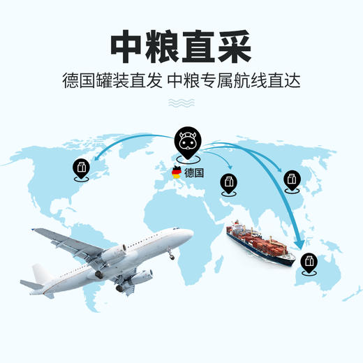 中粮上质德国全脂纯牛奶礼盒200ml*10 商品图2