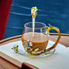 罗比罗丹珐琅彩水杯家用网红ins创意玻璃杯女生花茶杯礼物 商品缩略图3