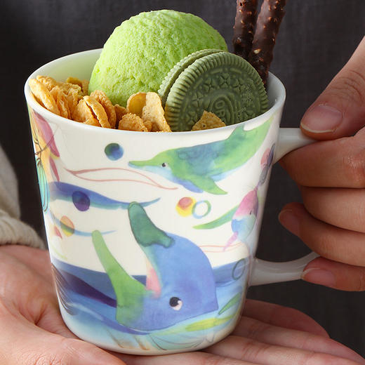 日本进口和蓝陶瓷咖啡杯日式牛奶杯茶杯生日送礼马克杯 商品图5