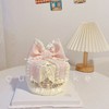 洛丽塔粉色蝴蝶结微加高蛋糕-低糖处理无添加 商品缩略图1