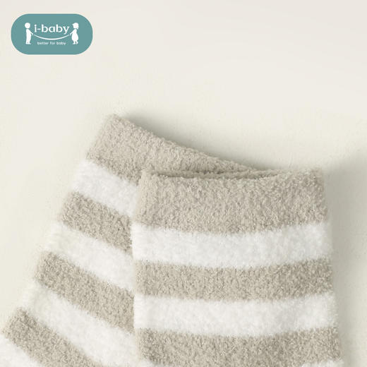 【3双装】ibaby×outlast太空科技恒温儿童针织棉袜舒适柔软秋冬中筒袜家居袜3双装 商品图5