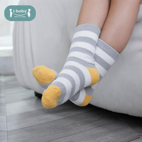 【内购商品不退不换】ibaby×outlast太空科技恒温儿童针织棉袜舒适柔软秋冬中筒袜家居袜