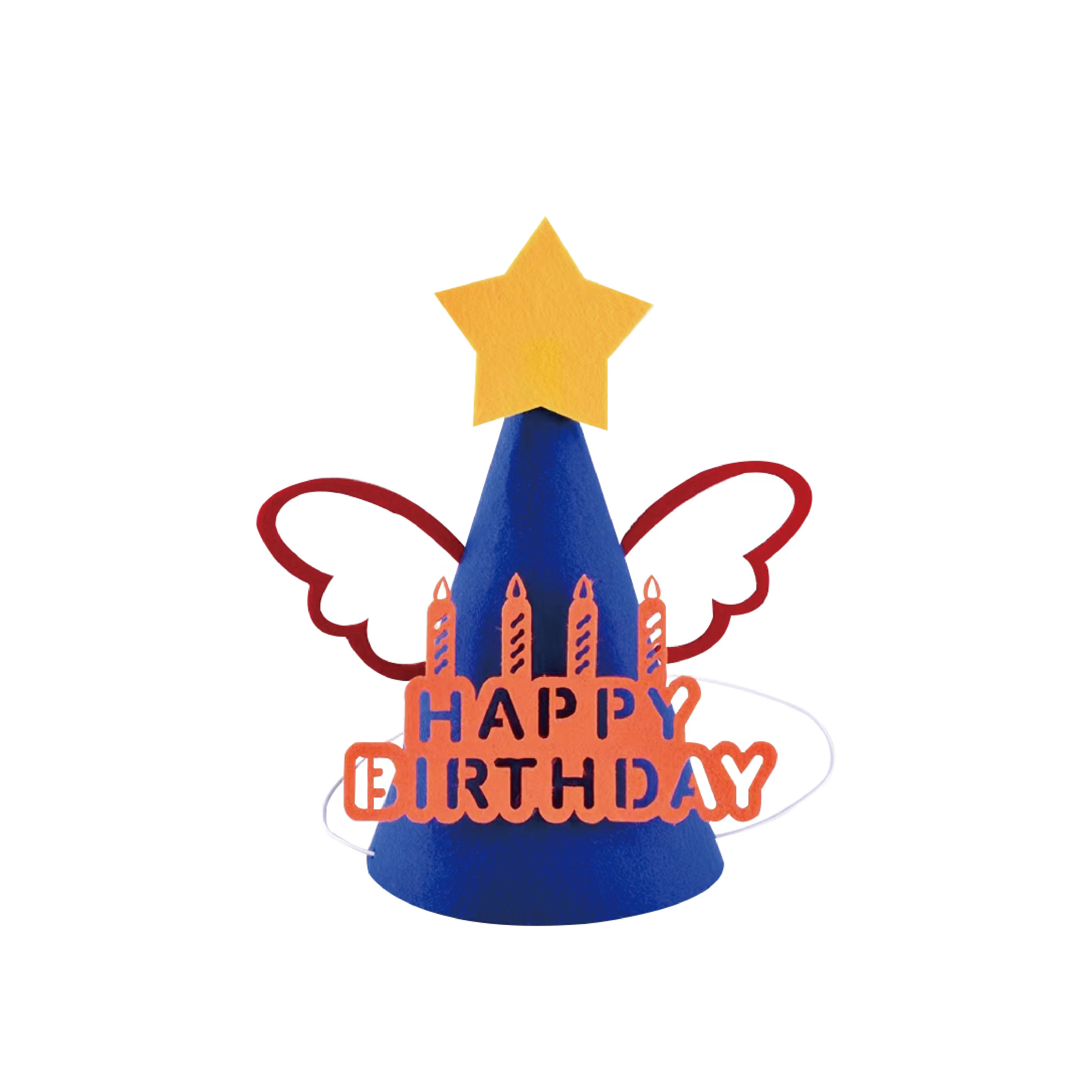 宝蓝蛋糕生日帽