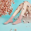 miss curiosity纯棉ins风粉色樱花三色物语棉袜 商品缩略图1