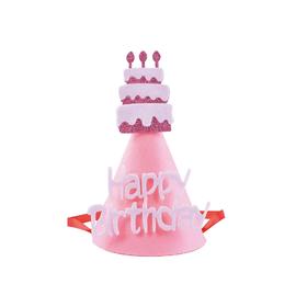 粉色蛋糕生日帽