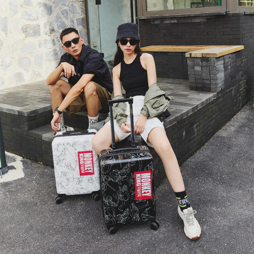 国潮新品 银座大闹天宫系列拉杆箱 行李箱 可登机20寸拉链箱A-9389L 商品图4